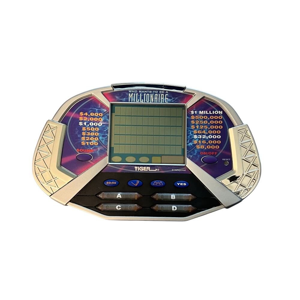 Tiger Who Wants to Be A Millionaire Handheld Game Cartridge Works  2000